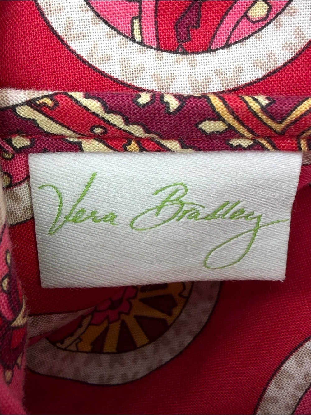 VERA BRADLEY Hipster Crossbody Purse - Rosy Posies Pink Red 10x10x2 - Picture 10 of 13